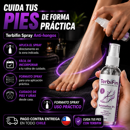 TerbiFin Spray 8% Anti-Hongos Pies Uñas