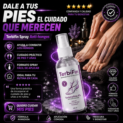 TerbiFin Spray 8% Anti-Hongos Pies Uñas